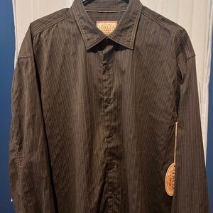 NWT | Vintage Italia | Tonal Stripe Button-Down Shirt | Men’s 2XL | Classic Fit
